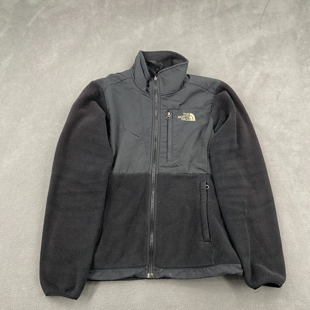 The North Face‎ Denali Fleece Jacket Womens Small Black Logo Full Zip Outdoor
